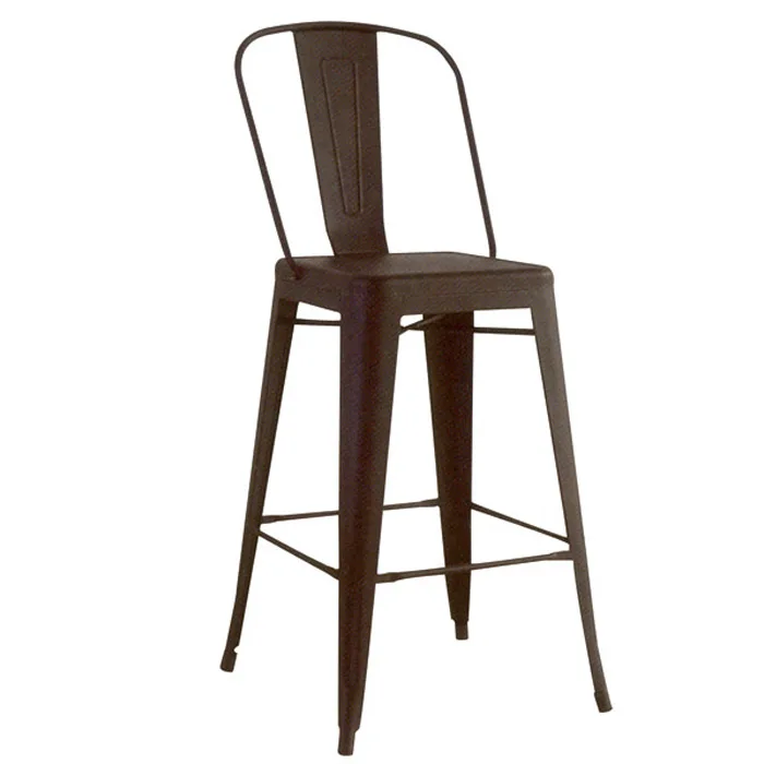 18 inch metal stool with back