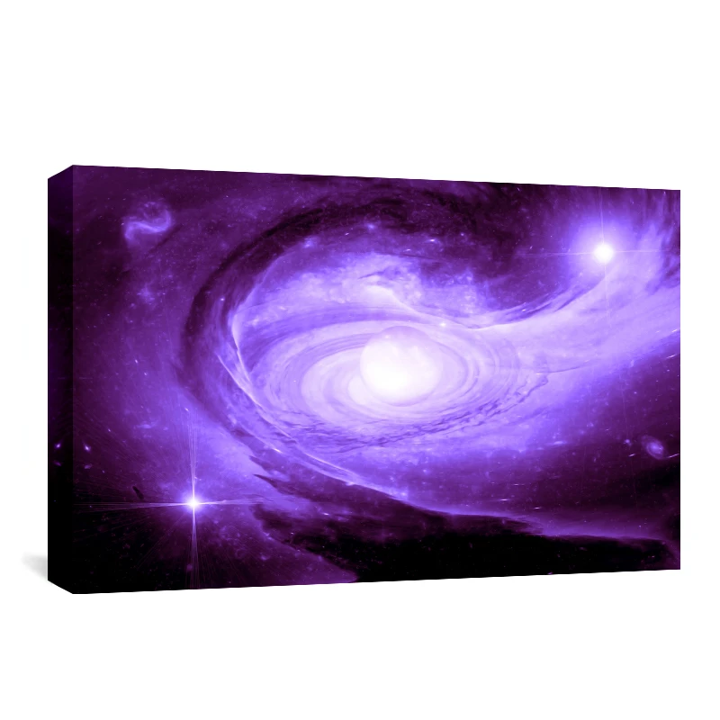 Outer space canvas landscape painting,blank painting canvas,led light pictures