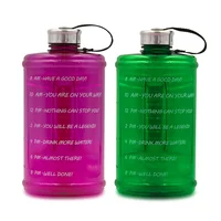 

Ronya PETG gym drinking bottles logo custom 2.2l motivational water bottle