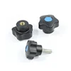 Quality safety plastic nylon male female black CNC Lathes Black Plastic Grub Screw Hand Lobe Knobs