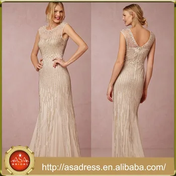 champagne mother of the bride long dresses