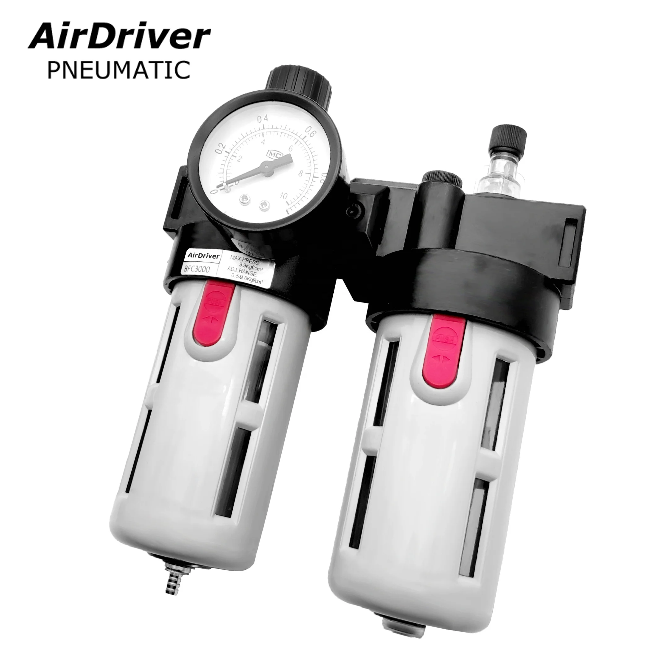 Pumps /& Plumbing Adjustable Pressure Air Filter Regulator Combination Lubricator BFC3000