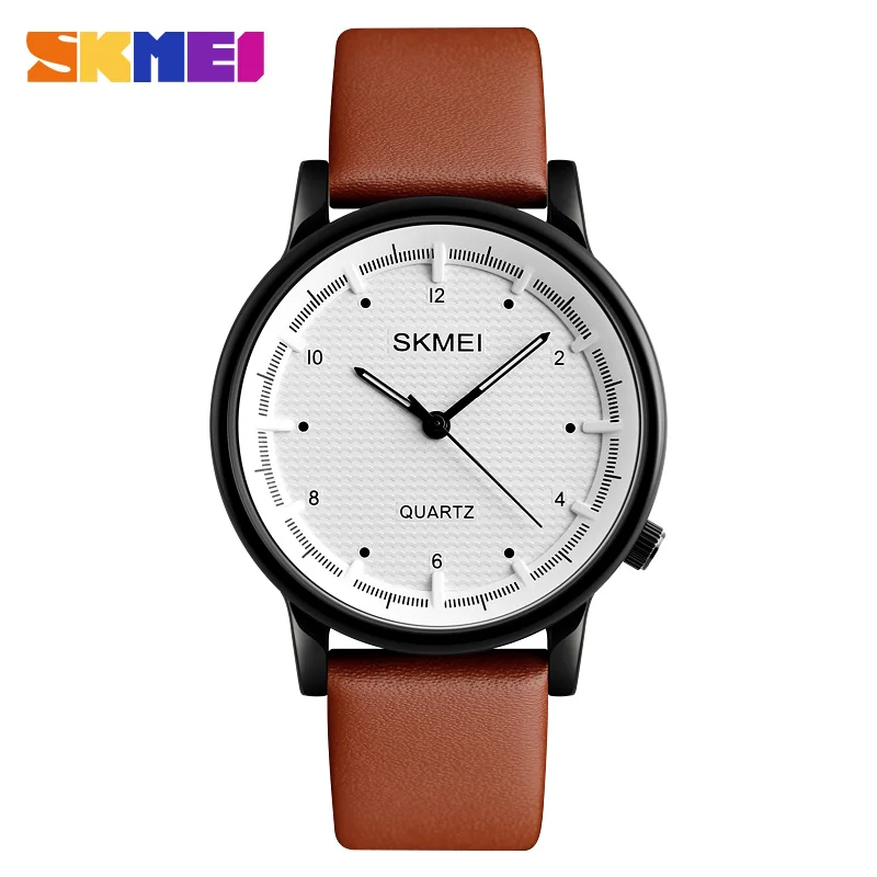 SKMEI Men Quartz Watch 1210 Minimalist Waterproof Sport Watches Leather Strap Luxury Fashion Wristwatches Relogio Masculino