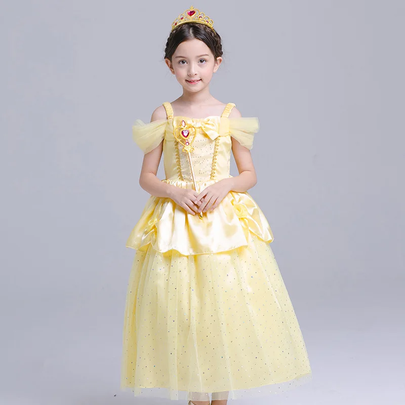 New Beauty And Beast Belle Princess Dresses Girls Dress Halloween Costumes Buy Girls Devil Princess Costume Santa Claus Girl Dress Costume White Girl Dress Dance Costumes Product On Alibaba Com