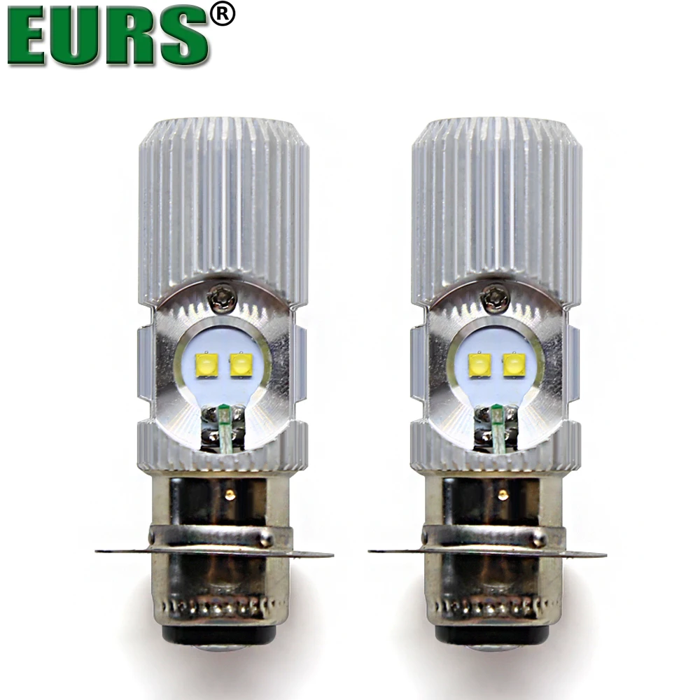 

EURS 2PCS Motorcycle Headlight P15D H6M BA20D H4 LED Super Brightness Lights Motor bulbs 1100lm 6000K 360 Degree led headlamps