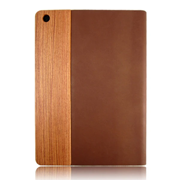 

New product wooden case with leather for ipad 5, Customized color