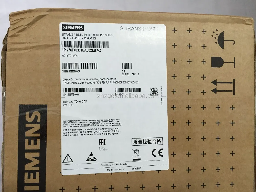 Hart Transmitter,420ma Siemens Pressure Transmitter 7mf4033 Buy