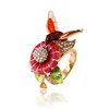 13055 China factory top design 18k gold color secret garden series ring