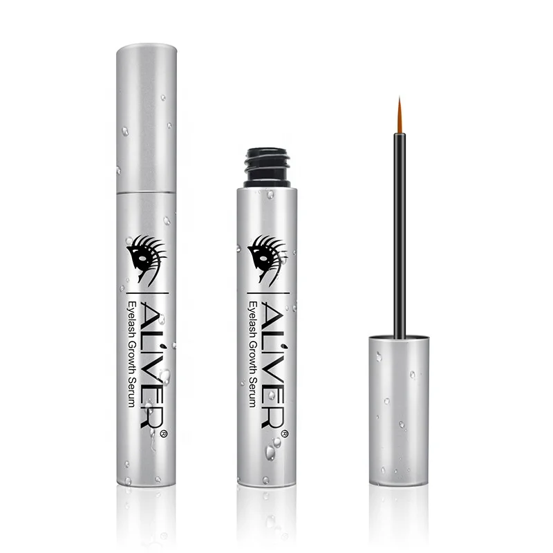 

Hot selling Aliver private label natural eyelash growth serum liquid enhancer, Clear liquid