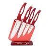 FINDKING Beauty Gifts Zirconia red handle Ceramic Knife with holder kitchen Set 3" 4" 5" 6" inch+ Peeler+Holder kitchen knife