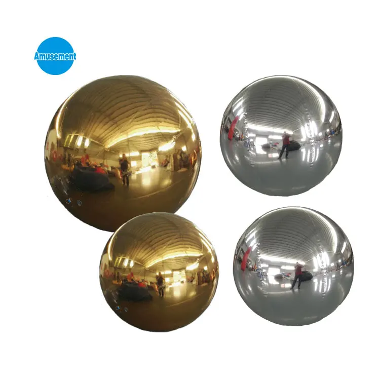 Hot Sale Decorations Giant Hanging Pvc Gold Inflatable Mirror Ball
