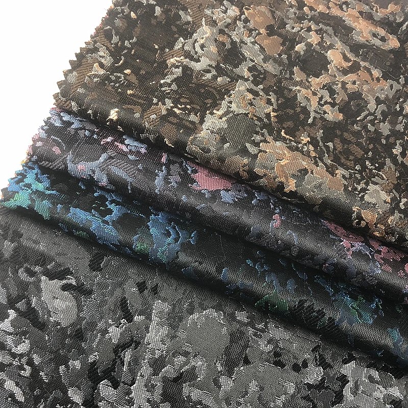 2019 绍兴热销时尚设计锦缎提花服装面料