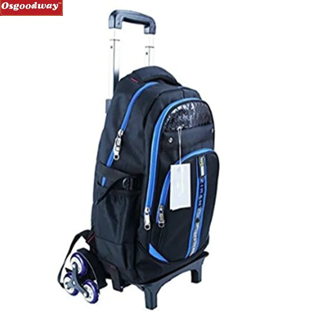 Osgoodway Children School Bags Students Backpack Trolley Bags Rolling Backpacks for Kids