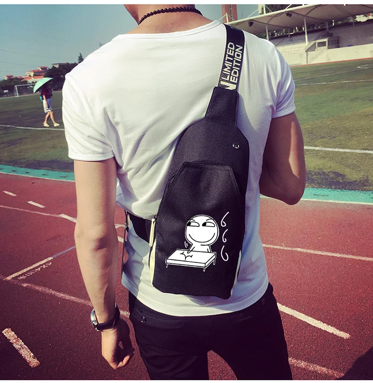 
China Supplier sale Cartoon Men Chest Pack sling chest bags 