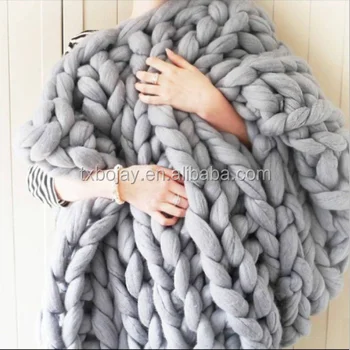 How To Knit Super Chunky Knit Blanket | How To Instructions