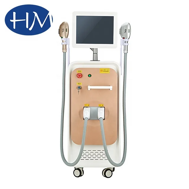 

two treat handles ipl e light hair removal machine