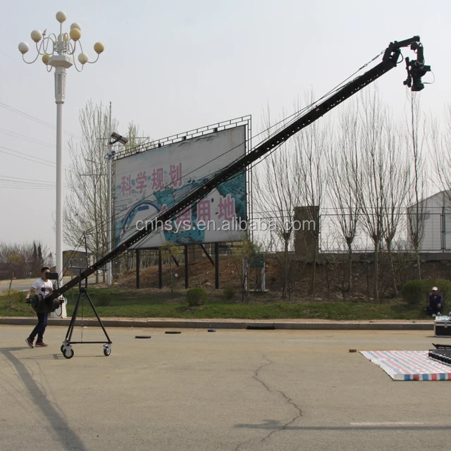 

IDEAL10 meters jimmy jib video camera crane for video camera jib triangle rocker arm for sale, Black