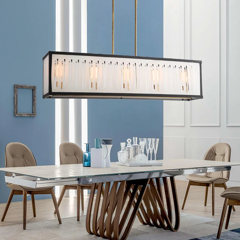 
Modern Iron Copper Acrylic Decorative Pendent Lamp Living Room 