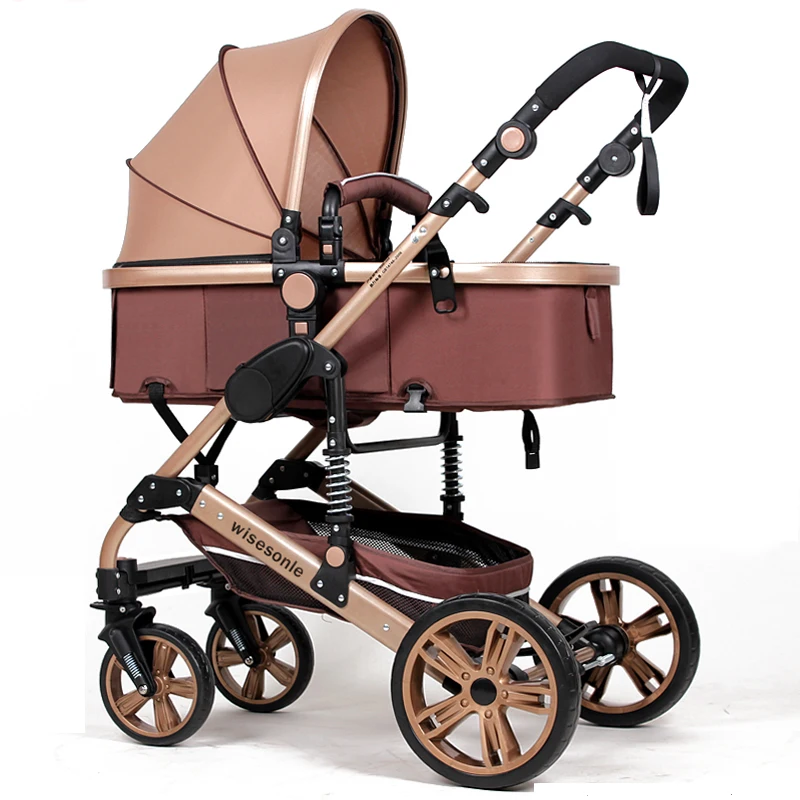 
2018 Wholes Luxury Multifunctional Baby Stroller 2 in 1 Good Pram Cheap Baby Carriage Pushchair High Landscape Baby Buggy 2 in 1 