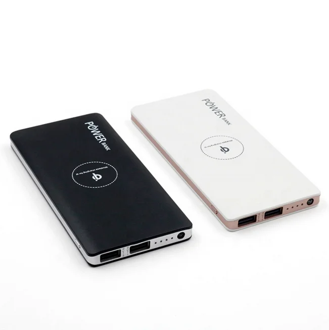 

Mini Portable qi Wireless Charger Universal mobile phone Power Bank 10000mah for iphone X Xs Xr max for samsung, Black , white