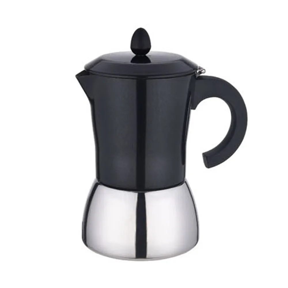 2 Cup 4 Cup 6 Cup Class Coffee Moka Pot Stainless Steel Suitable For