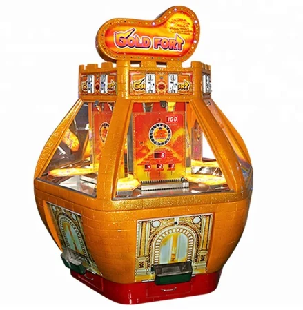 

Coin Operated Ticket Redemption Coin Pusher Gold Fort Game Machine, Picture