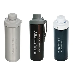 Image of Drink Water Bottle Alkaline Stainless Steel Flask with Filter 650ML