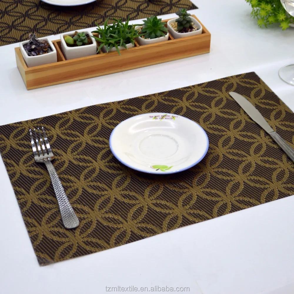 

Non-slip placemat washable Table Mats PVC dining mat,waterproof, table mats for restaurant washable, Customized