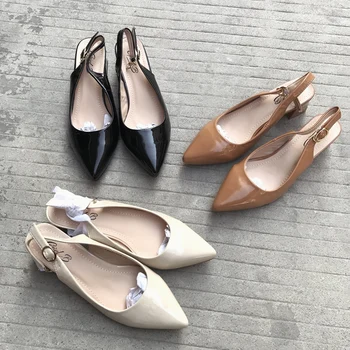 Ladies Fancy Pointed Toe Flat Sandal Slingback Shoes For Women - Buy ...