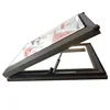 Thailand black profile aluminium frameless double/triple glazed screen mesh swing side opening windows