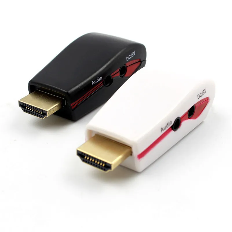 1080P HDMI to VGA Converter Lead with Audio and power Output Cable HDMI Female to VGA Male Converter Lead - ANKUX.COM