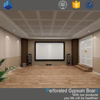 Customized Acoustic Perforated Gypsum Ceiling Tiles With Sound