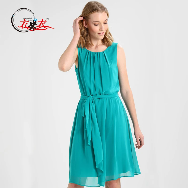 Woman Clothing Fashion Design Women Elegant Sleeveless Chiffon Dress