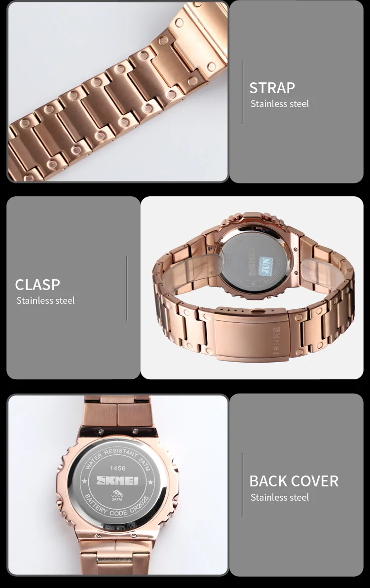 Top Brand SKMEI Men's Watch Waterproof Chronograph Countdown men digital watch Fashion Outdoor Sport Wristwatch  Alarm Clock1456