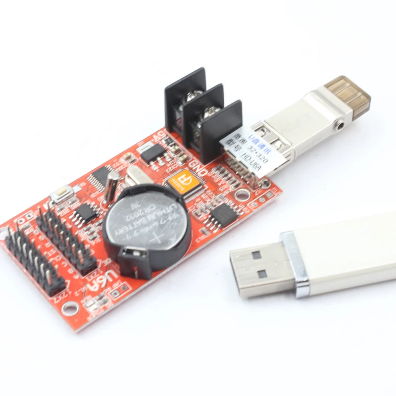 huidu p10 red color led module single color red dual p10 p12 p16 p20 controller HD-U6A
