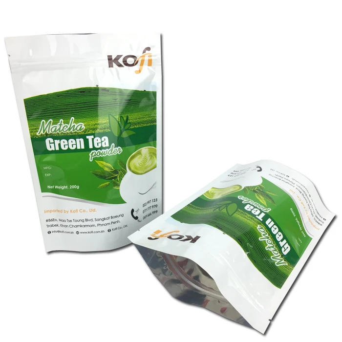Resealable Aluminum Foil Zip Lock Stand Up Green Coffee Tea Bag Bags Product On Alibaba