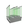 Outdoor aluminum frameless U channel glass balustrade