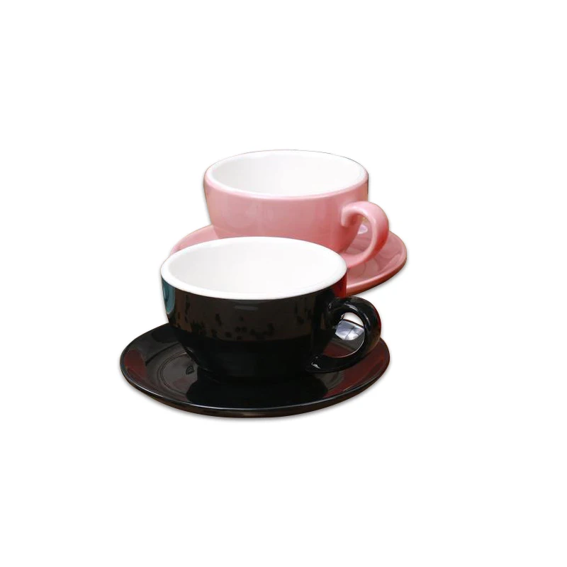 

240 ml 8oz European cappuccino ceramic coffee cup and saucer