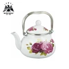 Korea large direct flowers water enamel coffee kettle manufacturer