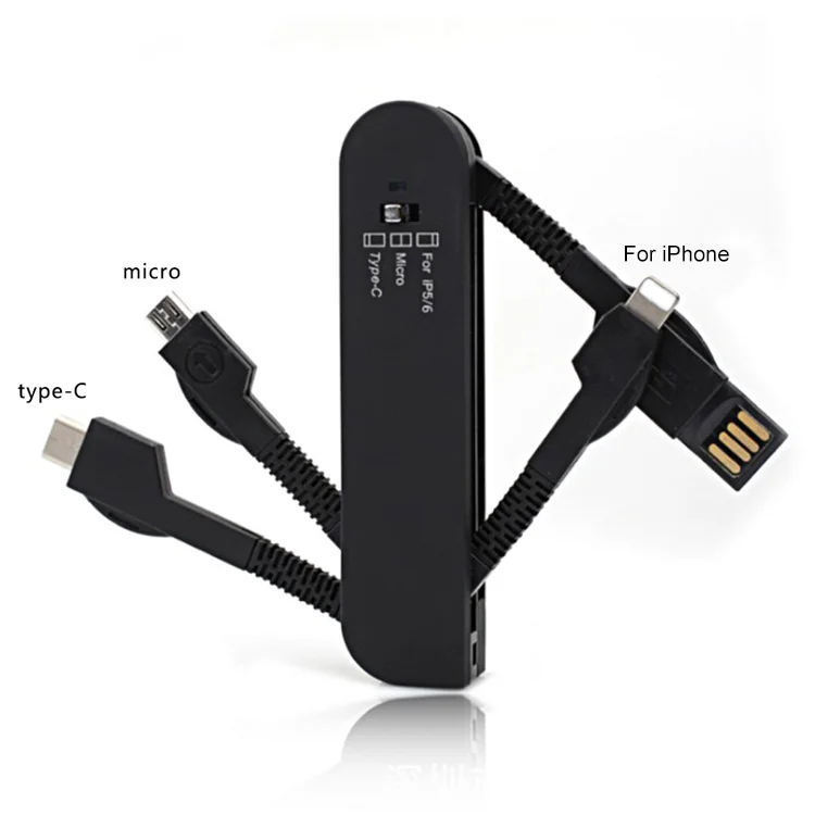 

Swiss Army Knife Shape Phone Usb Charger Cable 3 in 1 Charging Cable For Smartphones, Multi color