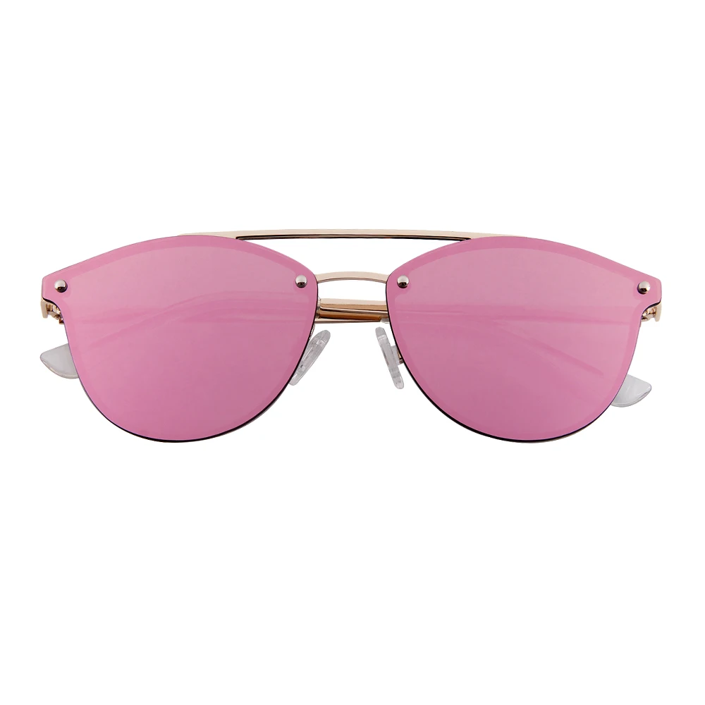 

2018 Brand Design Women Party Metal Pink Lens Sunglasses, 6 colors