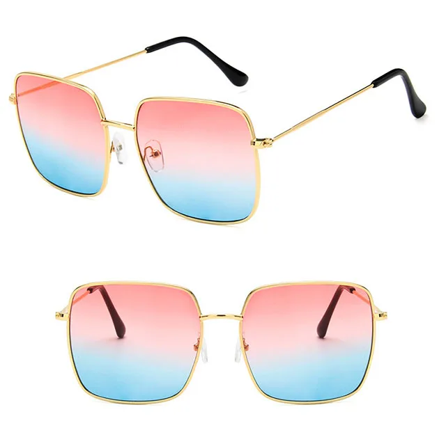 

DLL188 Square Metal Sunglasses Retro Polygon Large Frame Sunglasses