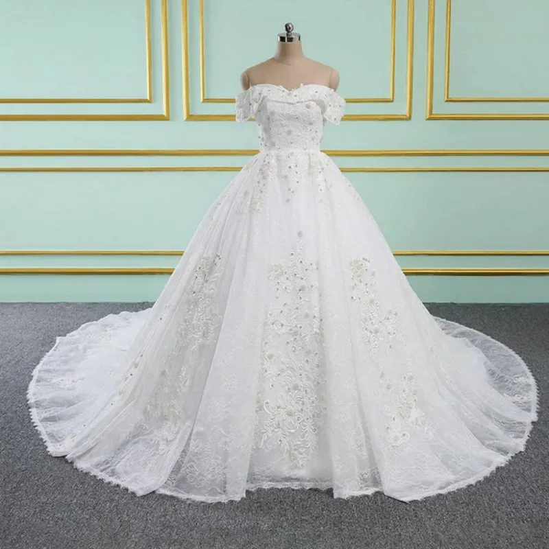 Nw1319 Luxury Crystals And Diamonds With 3d Flowers Elegant Wedding