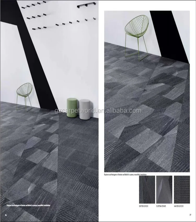 Special Design soft nylon carpet tile fireproof office carpet tile