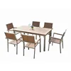 Modern garden 6 seater square dining table