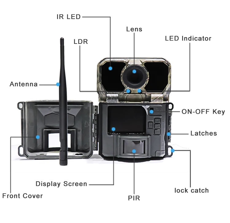 3G mmsのgprs OEM/ODMビデオ サポート探求のカメラの動物の監視の探求のカメラ