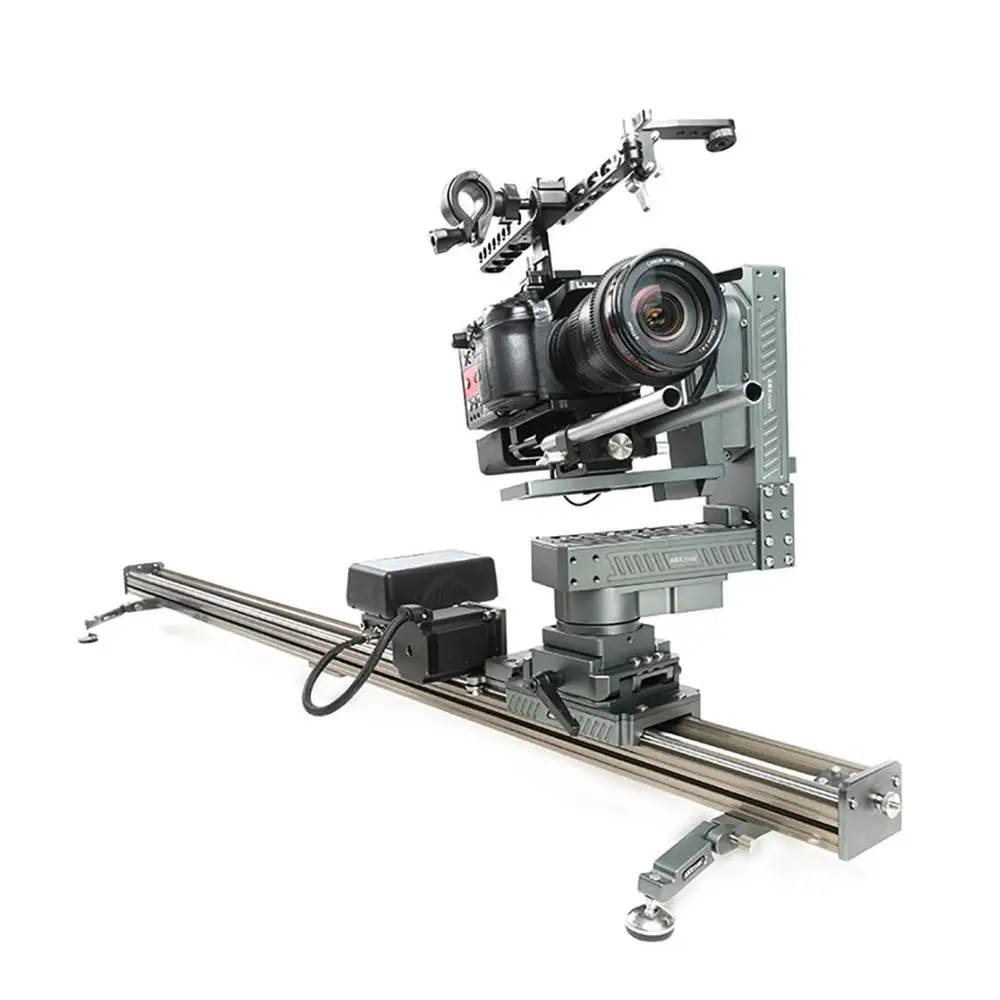 

G3S China Factory professional remote control motorized dolly track slider with pan tilt dolly head for DSLR video camera, Golden