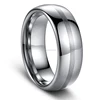 Fashion Heavy Tungsten Jewelry Brushed Line Domed Gray Tungsten Boys Finger Rings