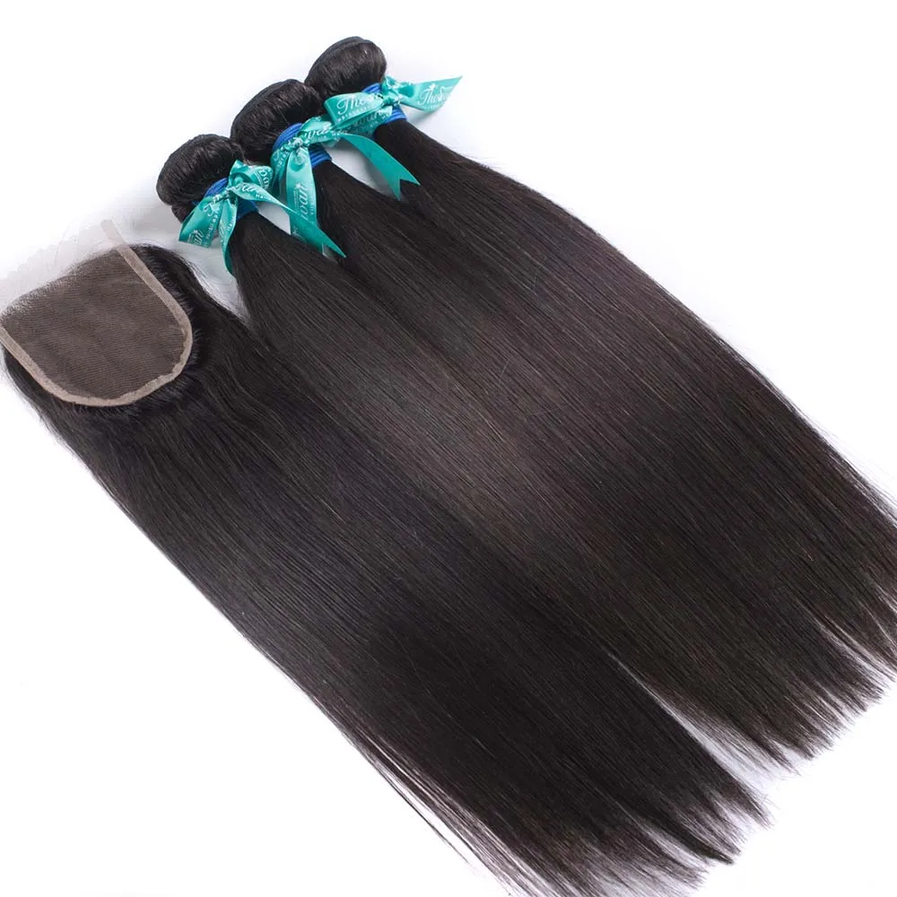 

Unprocessed Human Hair Weave Bundle Closure,Bangs 7X7 Swiss Lace Closure