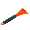 Custom abs square ice scraper logo comfort soft EVA handle car plastic ice scraper with logo for car